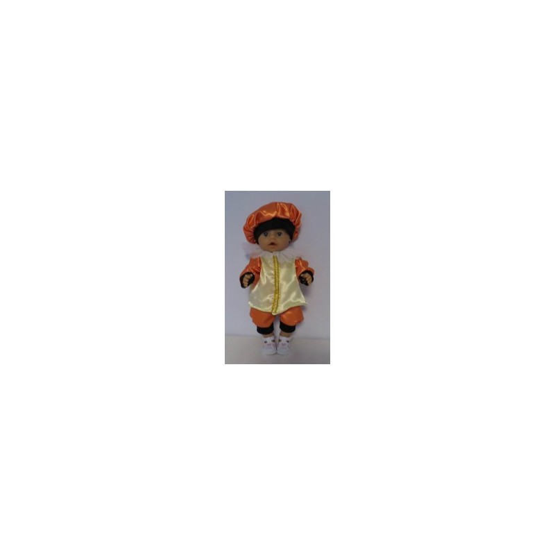 pietpak geel met oranje baby born 43cm