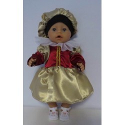 pietjurk rood goud  baby born 43cm