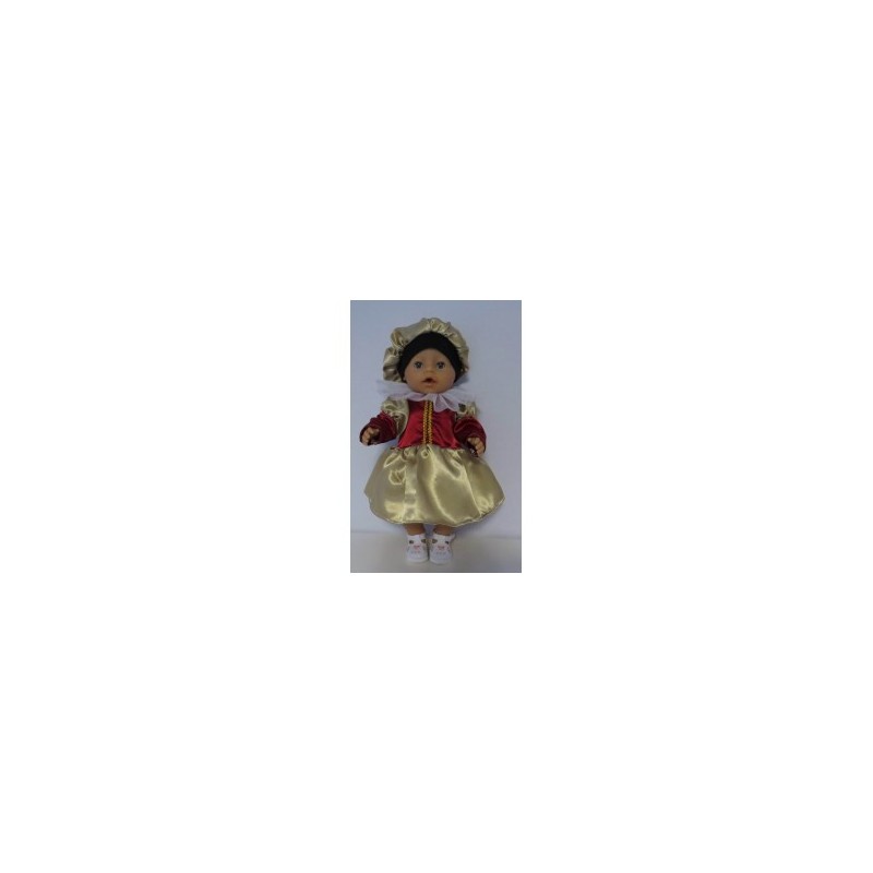 pietjurk rood goud  baby born 43cm