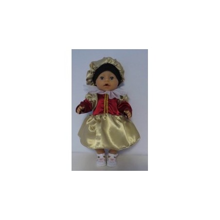 pietjurk rood goud  baby born 43cm