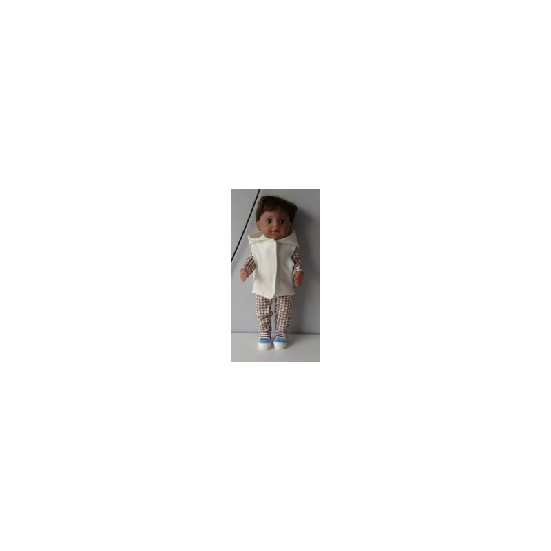 wintersetje bruin geruit baby born 43cm