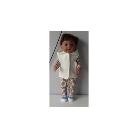 wintersetje bruin geruit baby born 43cm