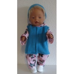 wintersetje roze vossen baby born 43cm
