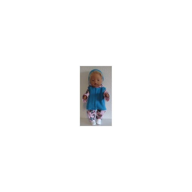 wintersetje roze vossen baby born 43cm