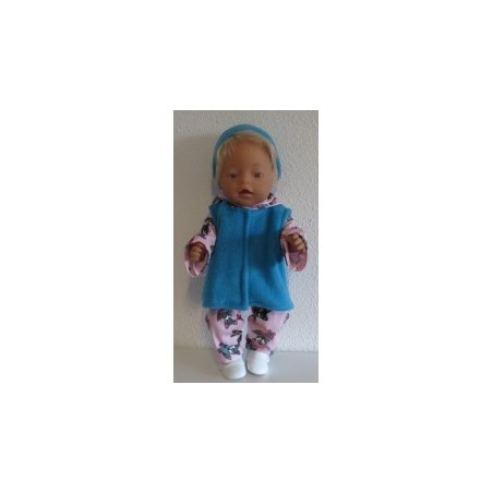 wintersetje roze vossen baby born 43cm