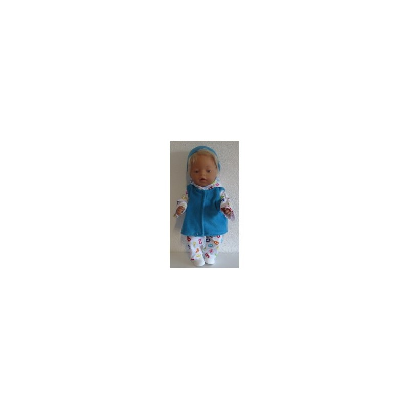 wintersetje wit cijfers baby born 43cm