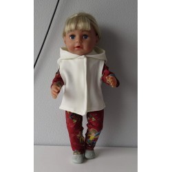 wintersetje rood schaats baby born 43cm