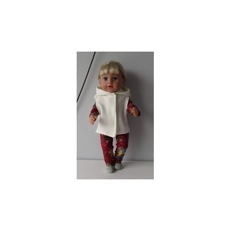 wintersetje rood schaats baby born 43cm