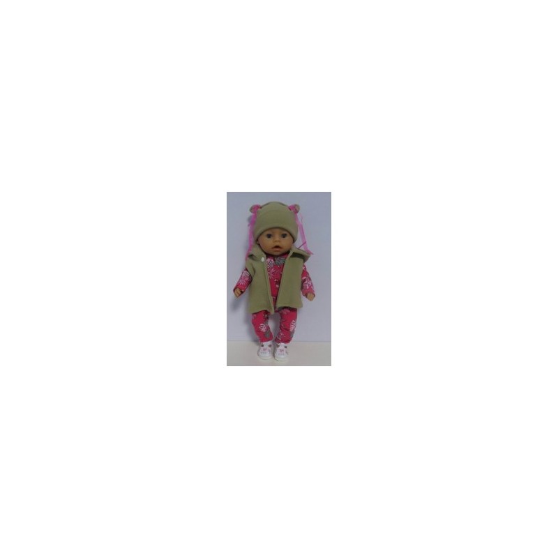 wintersetje roze tropical baby born 43cm