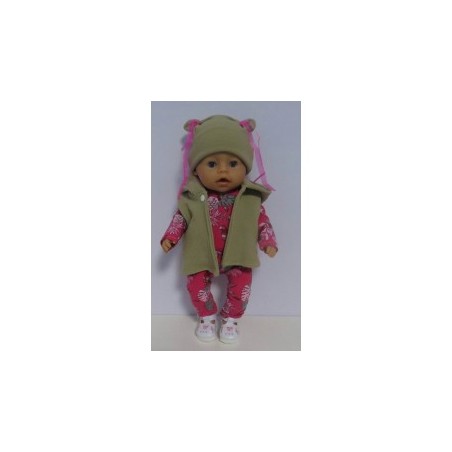 wintersetje roze tropical baby born 43cm