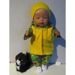 wintersetje groen super dog baby born 43cm