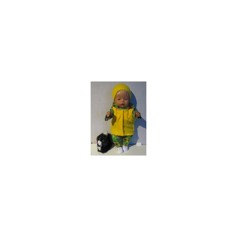 wintersetje groen super dog baby born 43cm