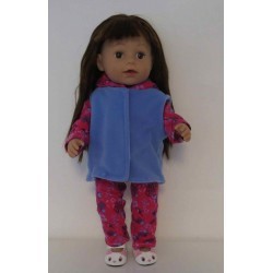 wintersetje hard roze vogels baby born 43cm