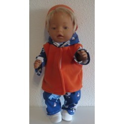 wintersetje blauw koeien baby born 43cm