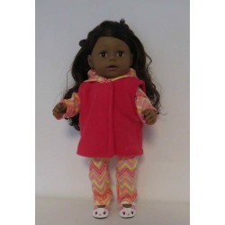 wintersetje roze gestreept baby born 43cm
