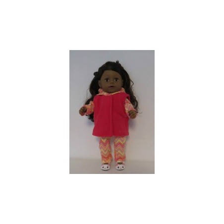 wintersetje roze gestreept baby born 43cm