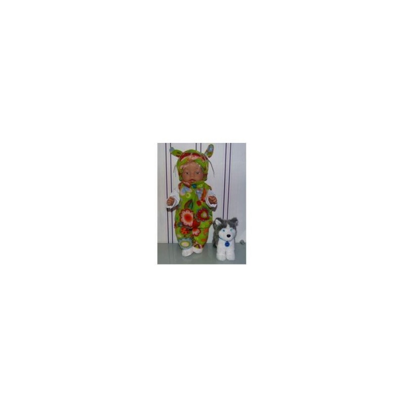 wintersetje licht groen vlinders en bloemen baby born 43cm