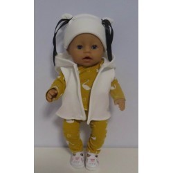 wintersetje oker geel zwanen baby born 43cm