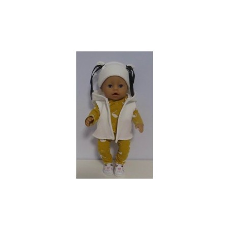 wintersetje oker geel zwanen baby born 43cm