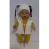 wintersetje oker geel zwanen baby born 43cm
