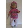 complete set lila met roze gestreept baby born 43cm