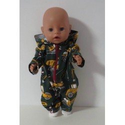 onesie groen bouwwagens baby born 43cm