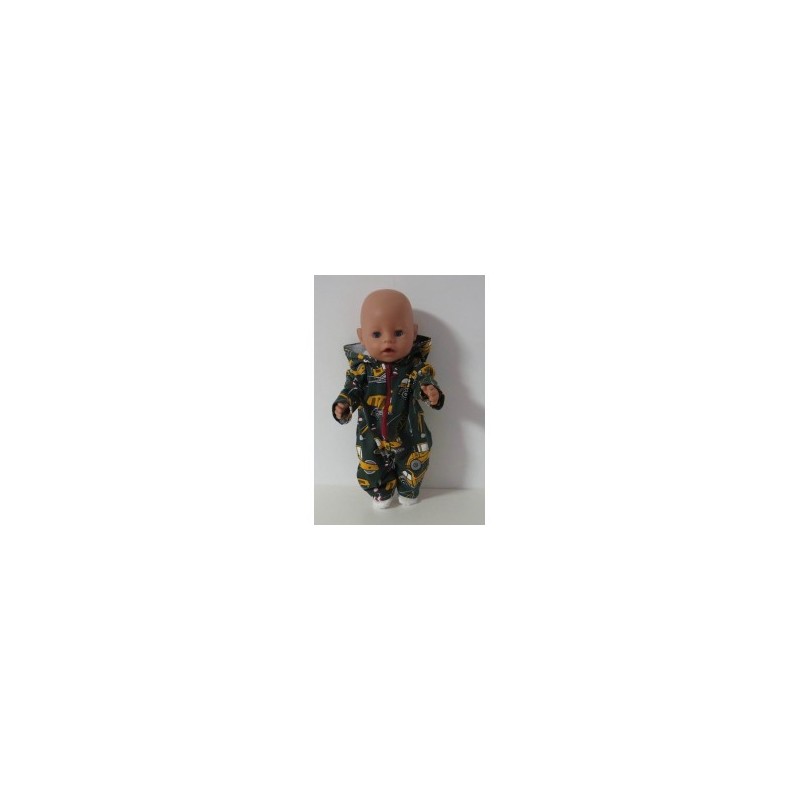 onesie groen bouwwagens baby born 43cm