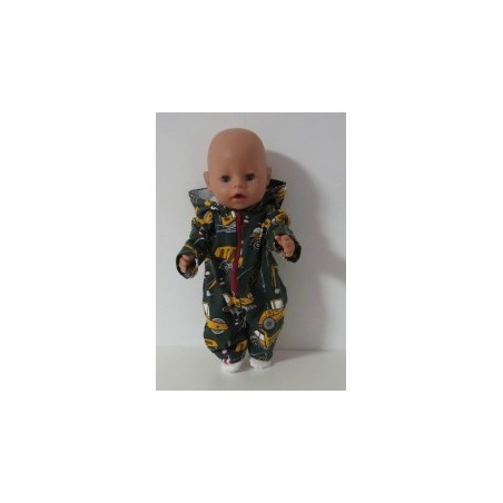 onesie groen bouwwagens baby born 43cm