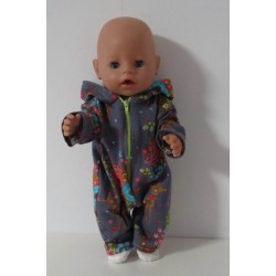 onesie grijs hertje baby born 43cm
