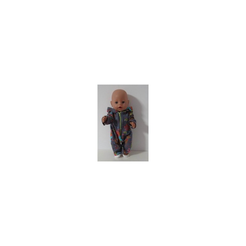onesie grijs hertje baby born 43cm