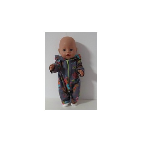 onesie grijs hertje baby born 43cm