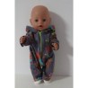 onesie grijs hertje baby born 43cm