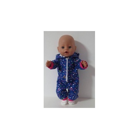 huispak blauw hartjes baby born 43cm
