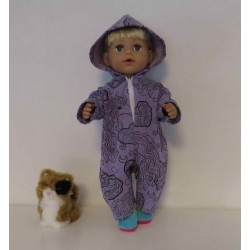 onesie paars eenhoorns  baby born 43cm
