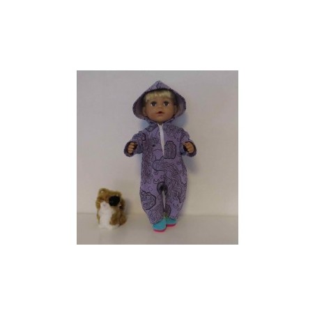 onesie paars eenhoorns  baby born 43cm