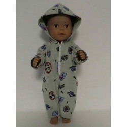 onesie robots baby born 43cm