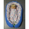 poppennestje blauw bloemen
