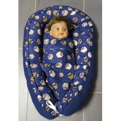 poppennestje donker blauw uilen met blauw