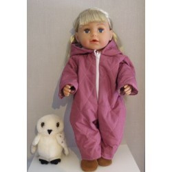 gewateerde winterpak oud roze baby born 43cm