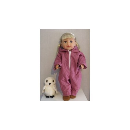 gewateerde winterpak oud roze baby born 43cm