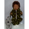 winterpak groen met polka dots groen baby born 43cm
