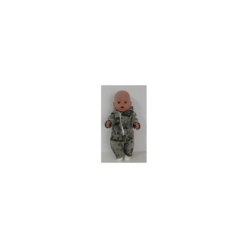 winterpak grijs dieren baby born 43cm