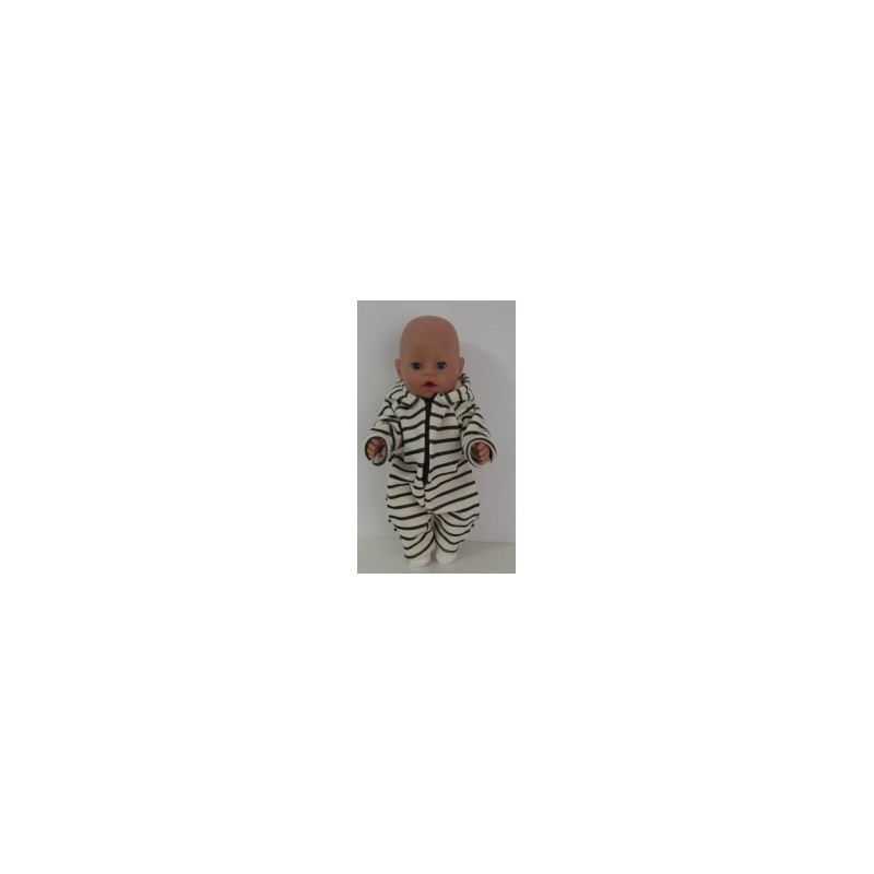 winterpak gestreept baby born 43cm