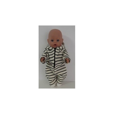 winterpak gestreept baby born 43cm