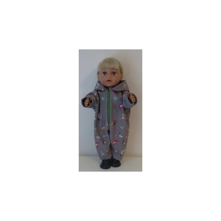 softshell winterpak grijs baby born 43cm