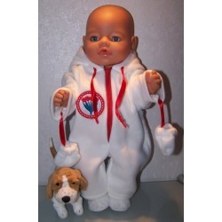 winterpak wit met tulpen baby born 43cm