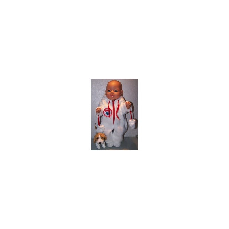 winterpak wit met tulpen baby born 43cm
