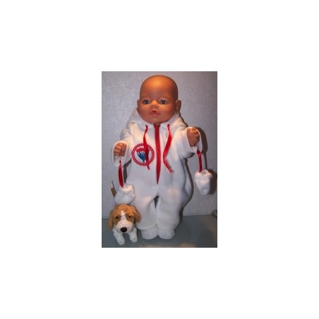 winterpak wit met tulpen baby born 43cm