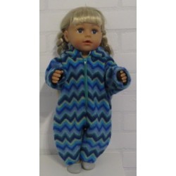 winterpak blauw gestreept baby born 43cm