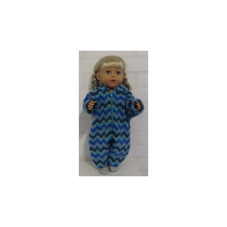 winterpak blauw gestreept baby born 43cm
